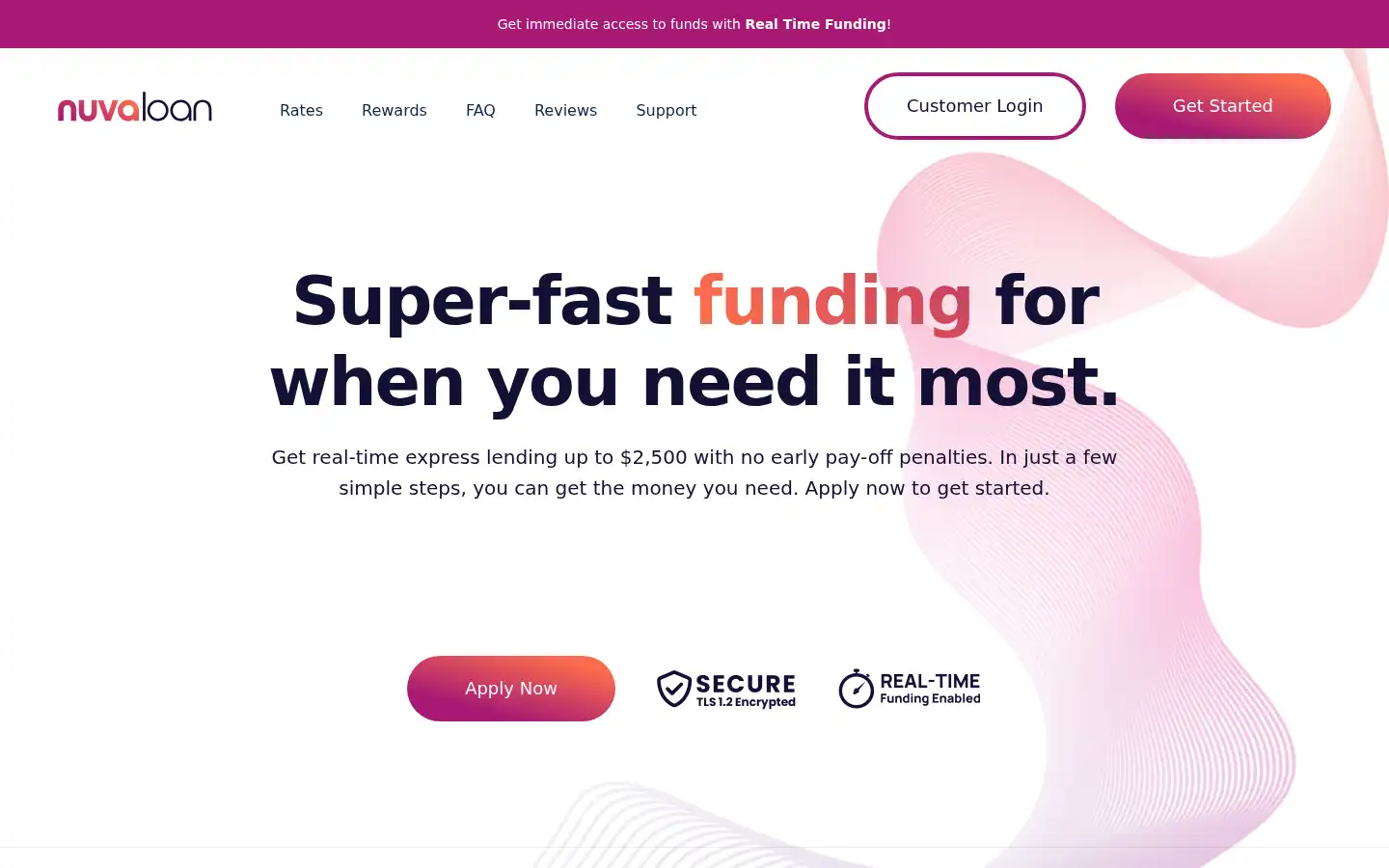 Screenshot of nuvaloan.com