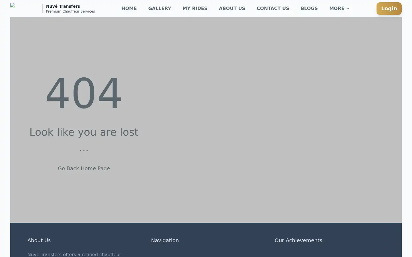 Screenshot of nuvetransfers.co.uk