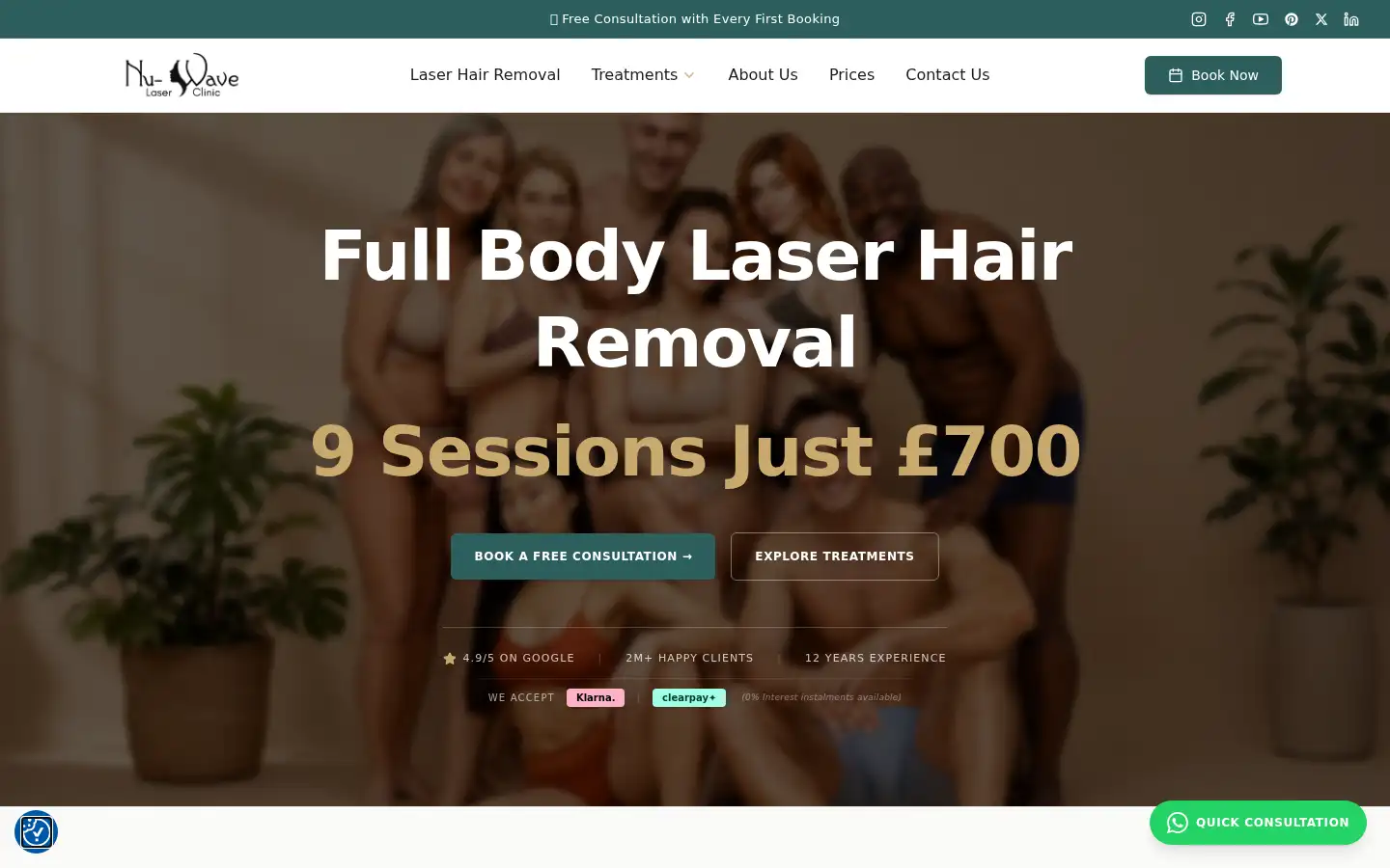 Screenshot of nuwavemedispa.com