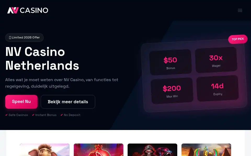 Screenshot of nvcasino-netherlands.site