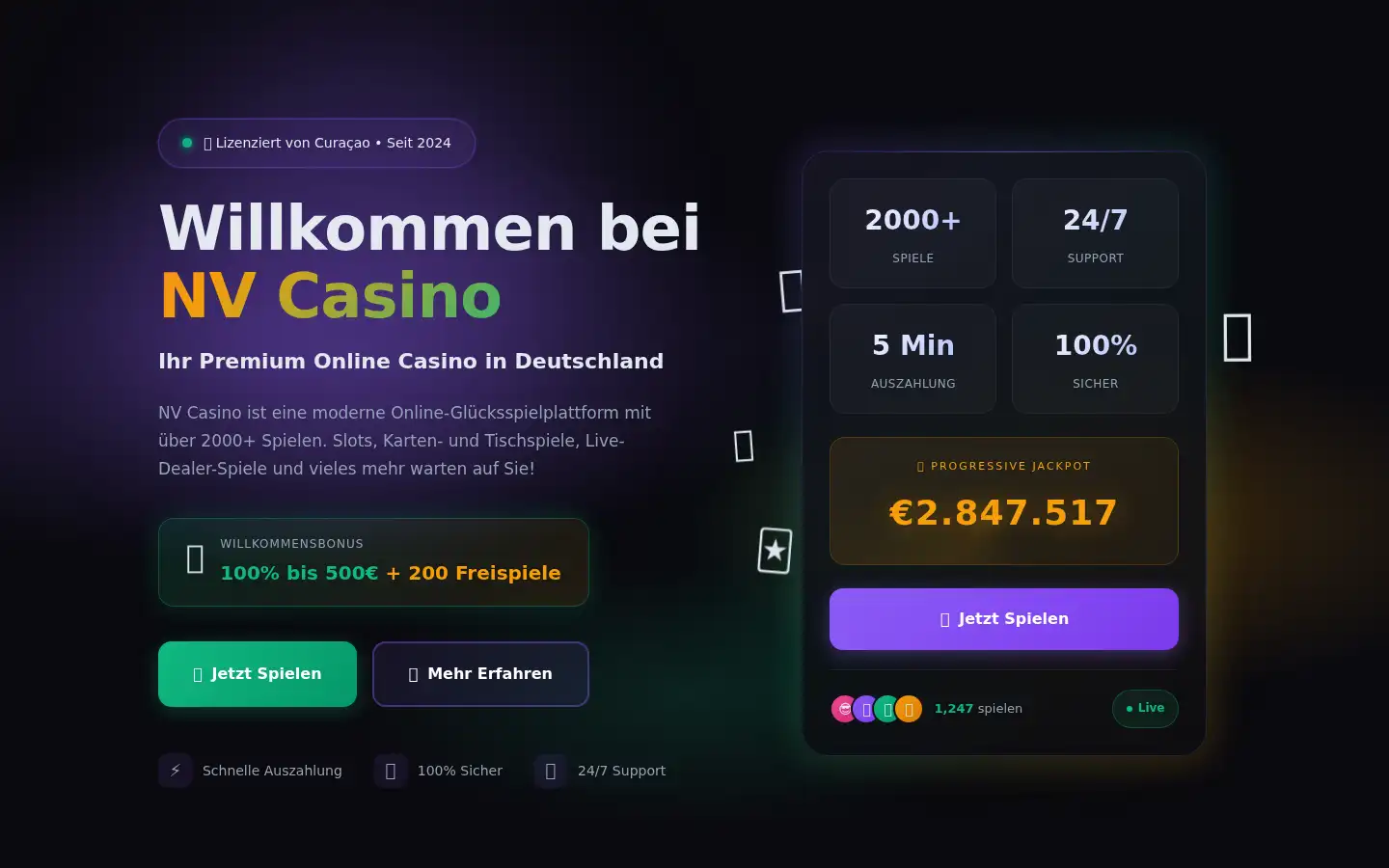 Screenshot of nvcasino1.de