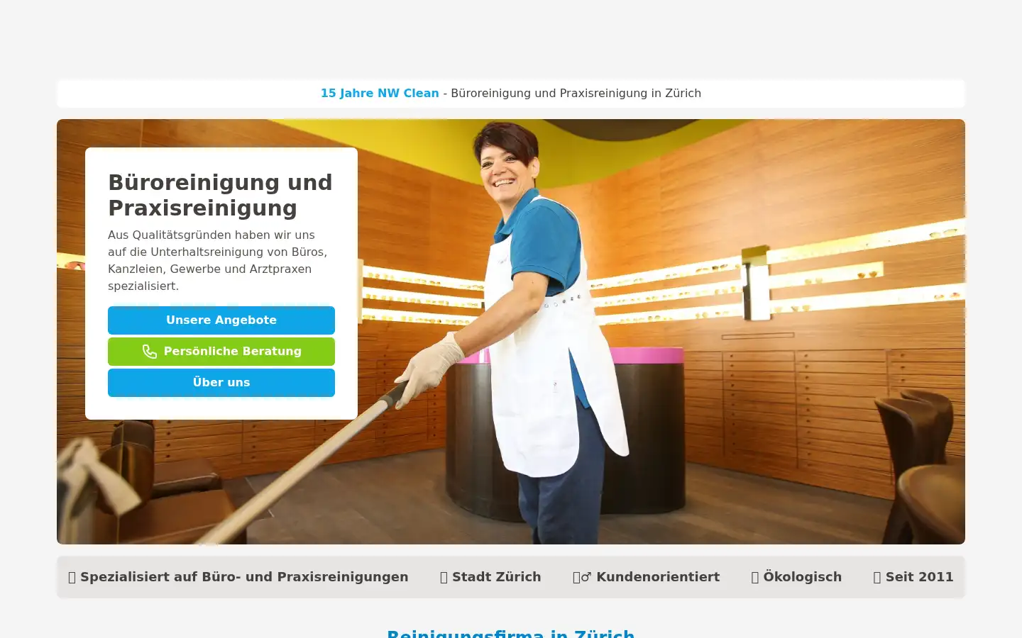 Screenshot of nwclean.ch