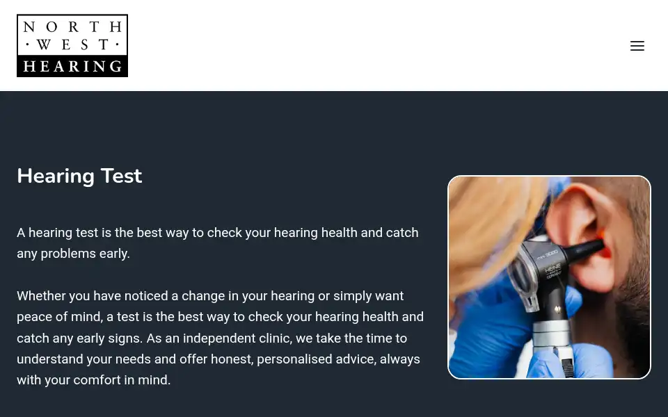 Screenshot of nwhearing.co.uk