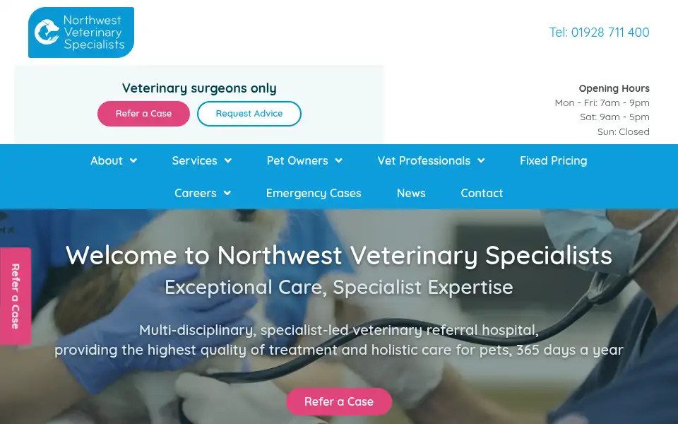 Screenshot of nwspecialists.com