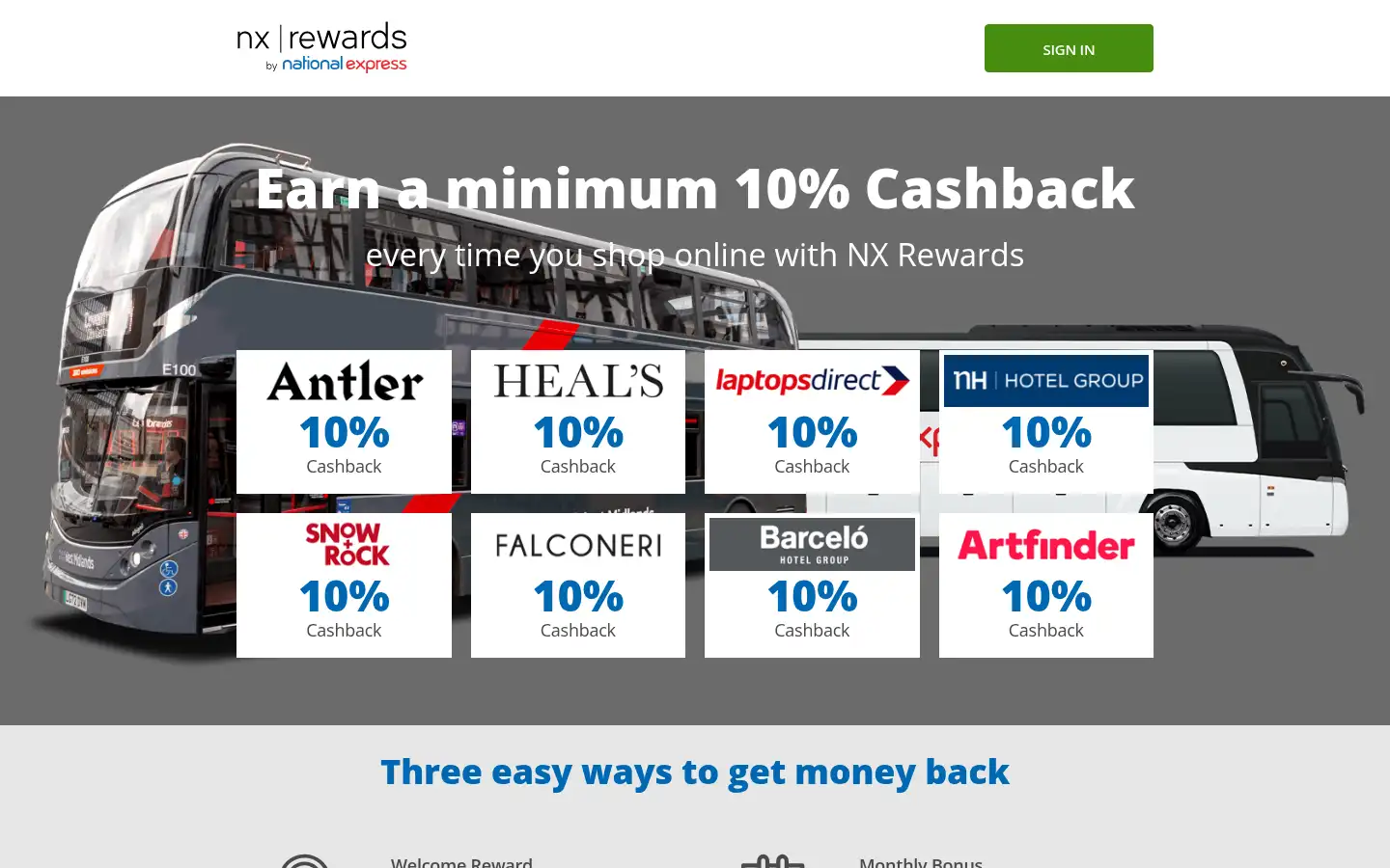 Screenshot of nxrewards.com