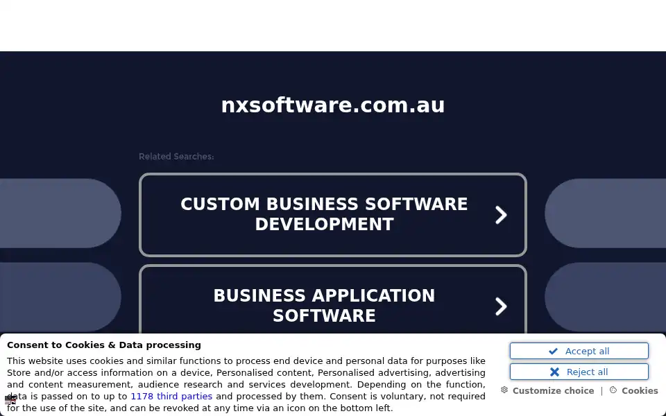 Screenshot of nxsoftware.com.au