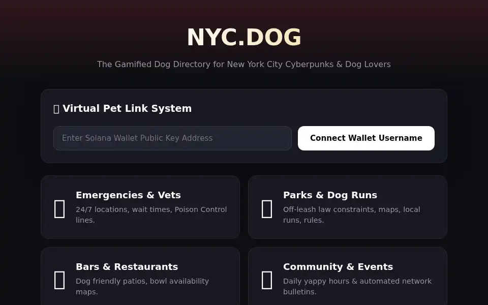 Screenshot of nyc.dog