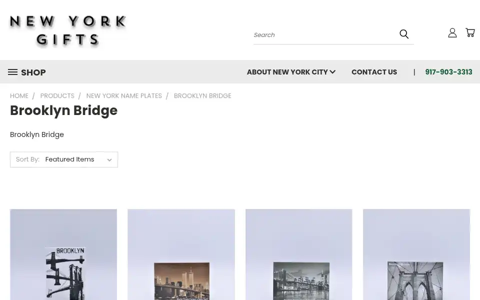 Screenshot of nycgiftsonline.com