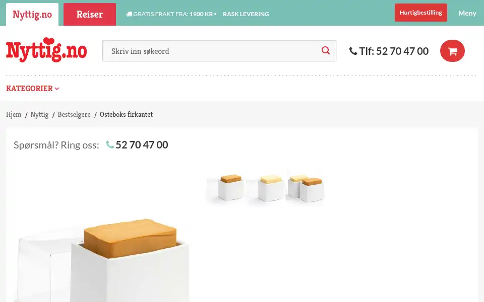 Screenshot of nyttig.no