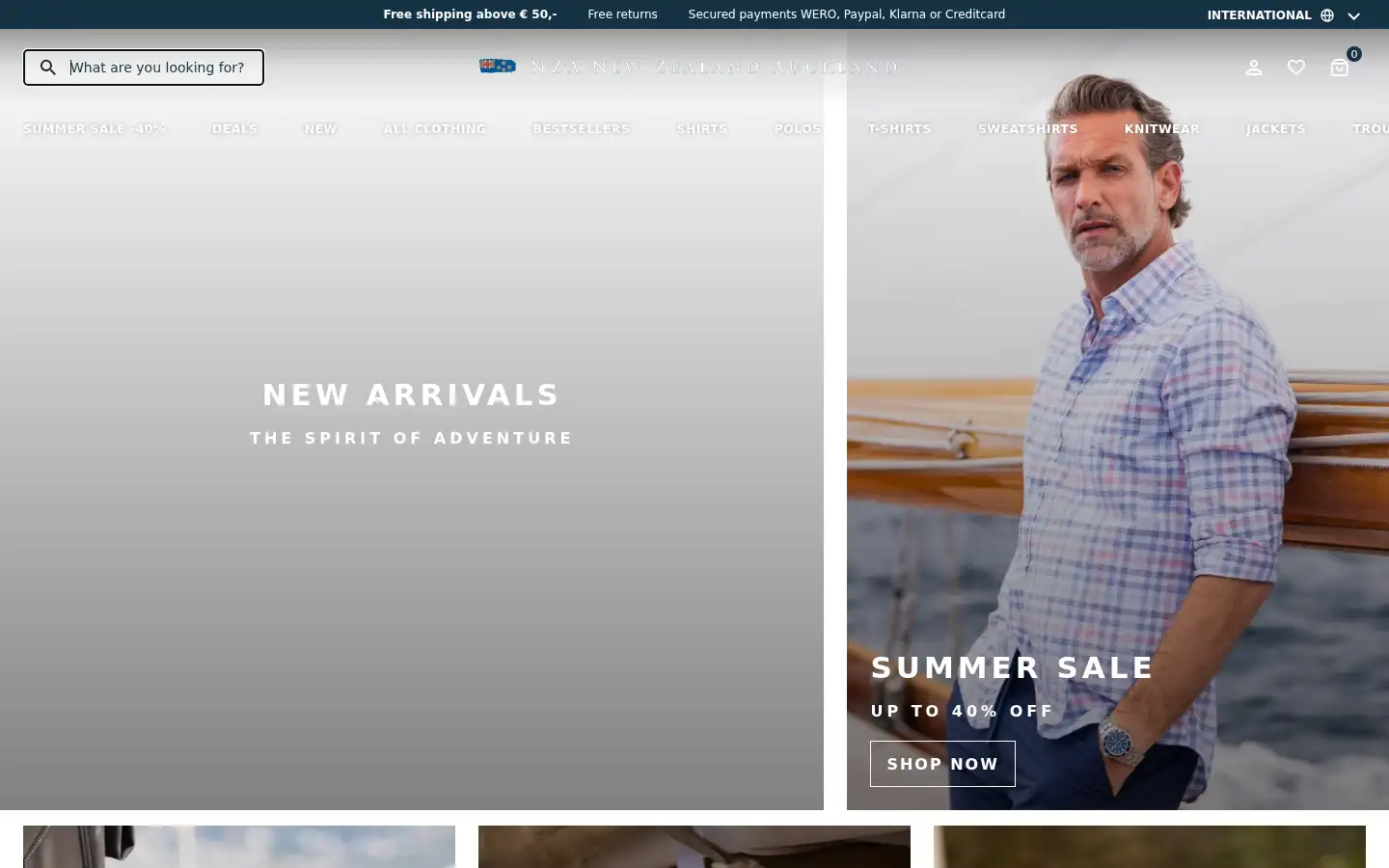 Screenshot of nzanewzealand.com