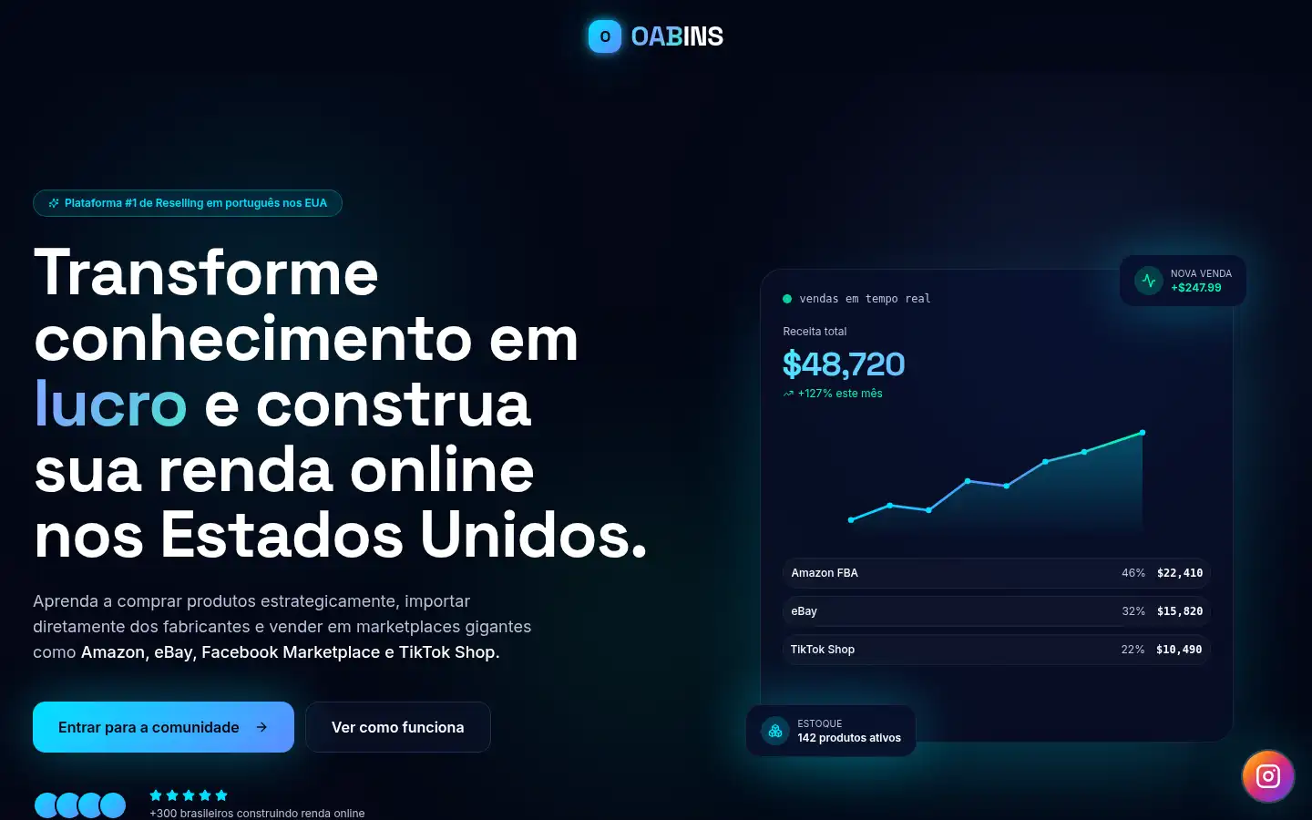 Screenshot of oabins.com