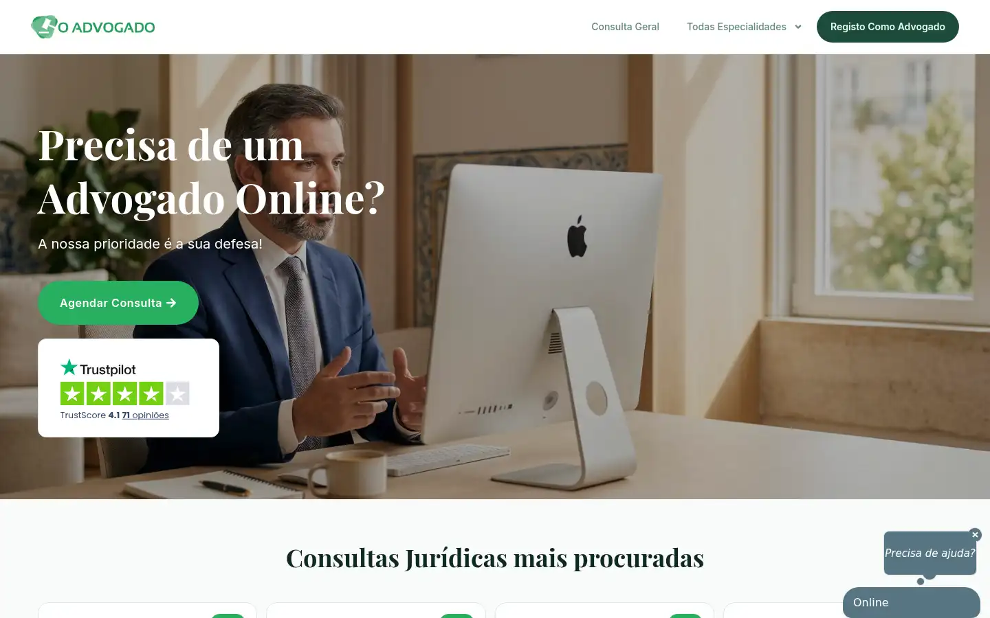 Screenshot of oadvogado.pt