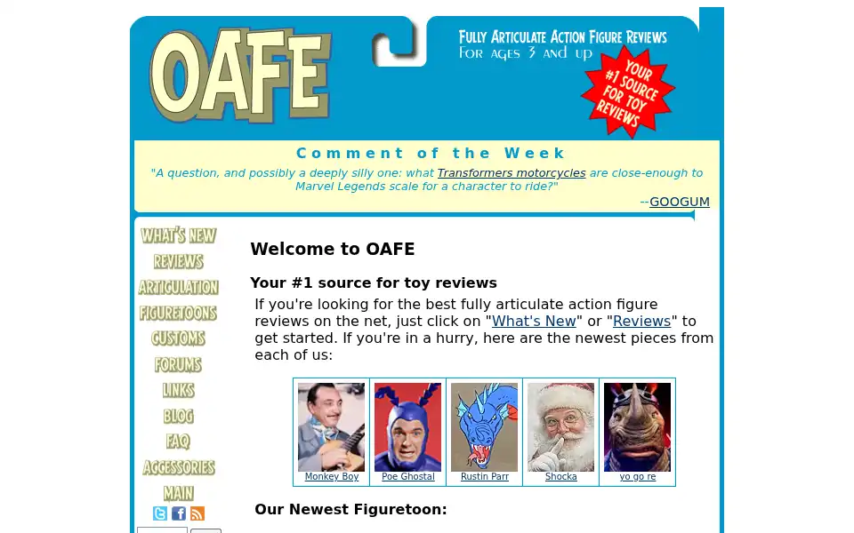 Screenshot of oafe.net