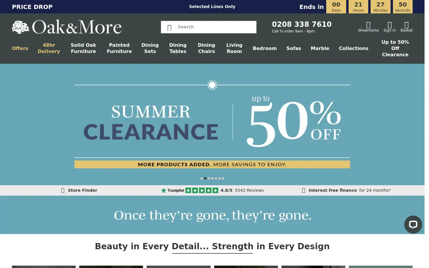 Screenshot of oakandmore.co.uk
