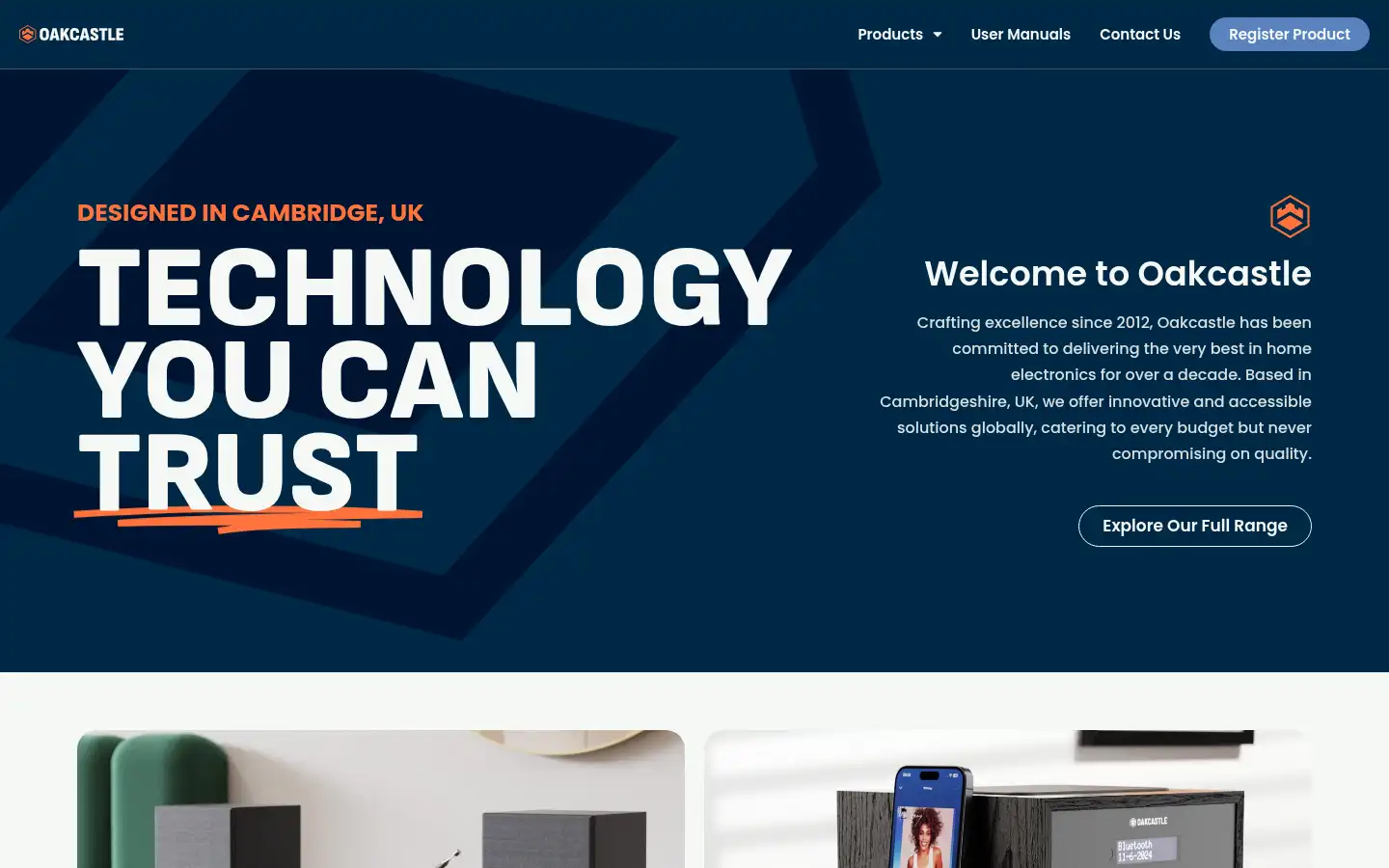 Screenshot of oakcastle.co.uk
