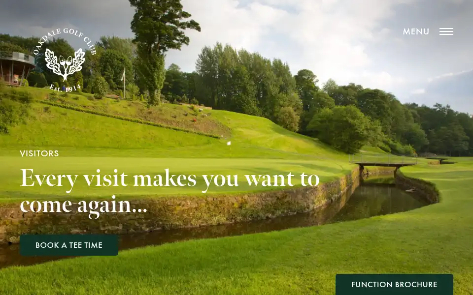 Screenshot of oakdalegolfclub.co.uk