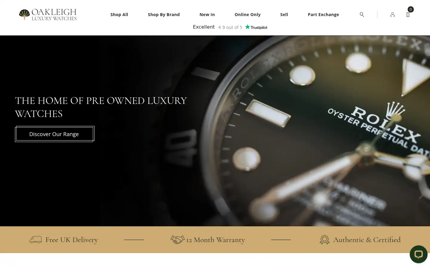 Screenshot of oakleighwatches.co.uk