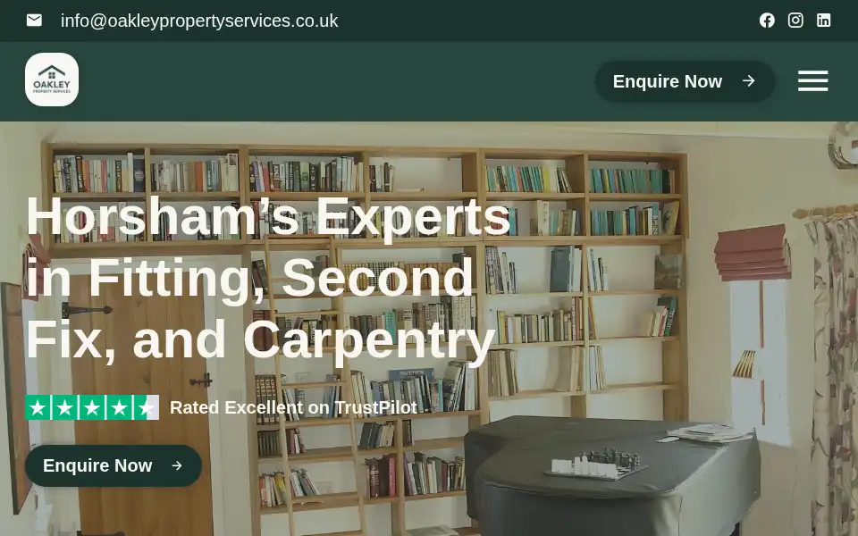 Screenshot of oakleypropertyservices.co.uk
