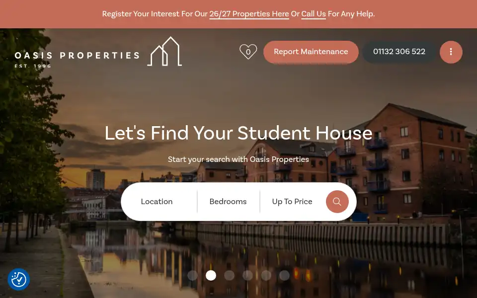 Screenshot of oasisproperties.co.uk