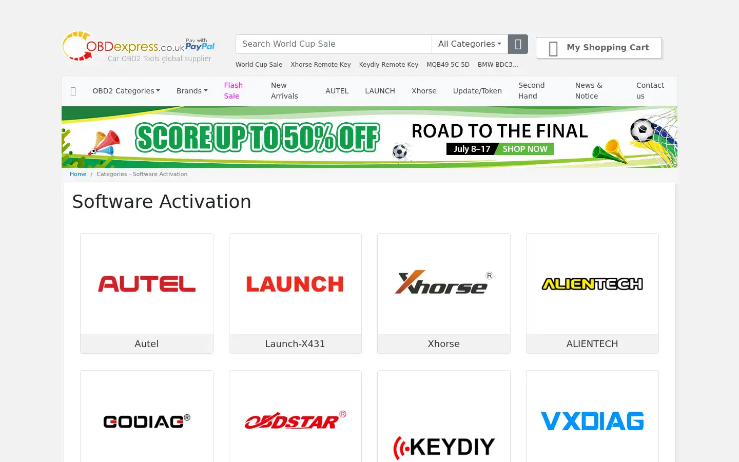 Screenshot of obdexpress.co.uk