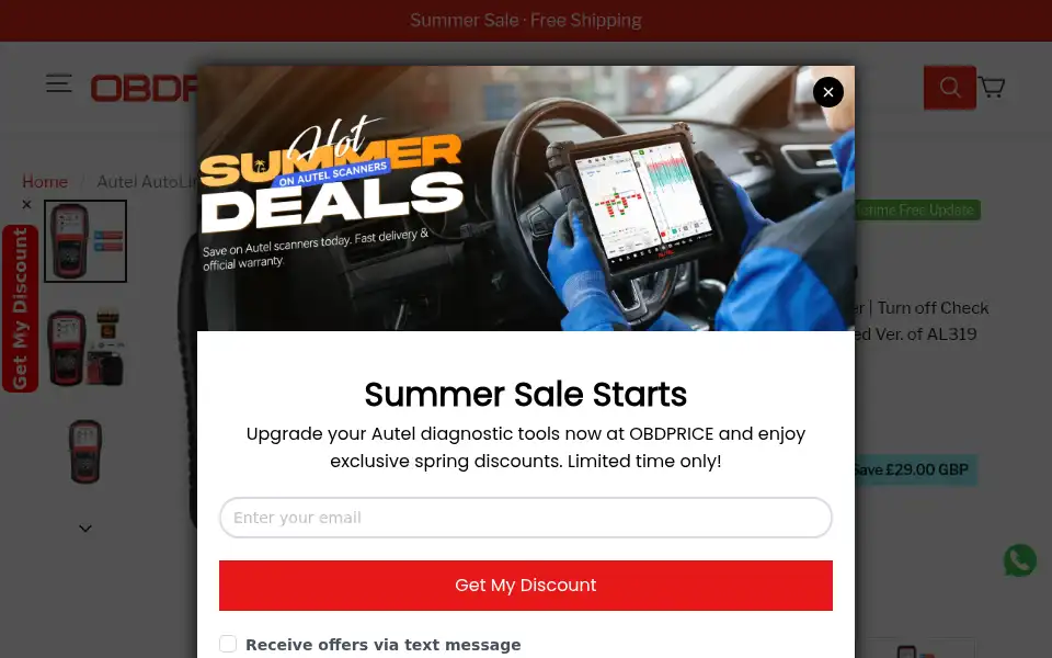 Screenshot of obdprice.co.uk