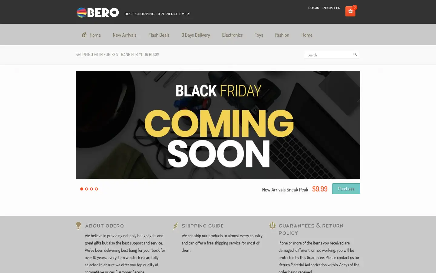 Screenshot of oberobiz.com
