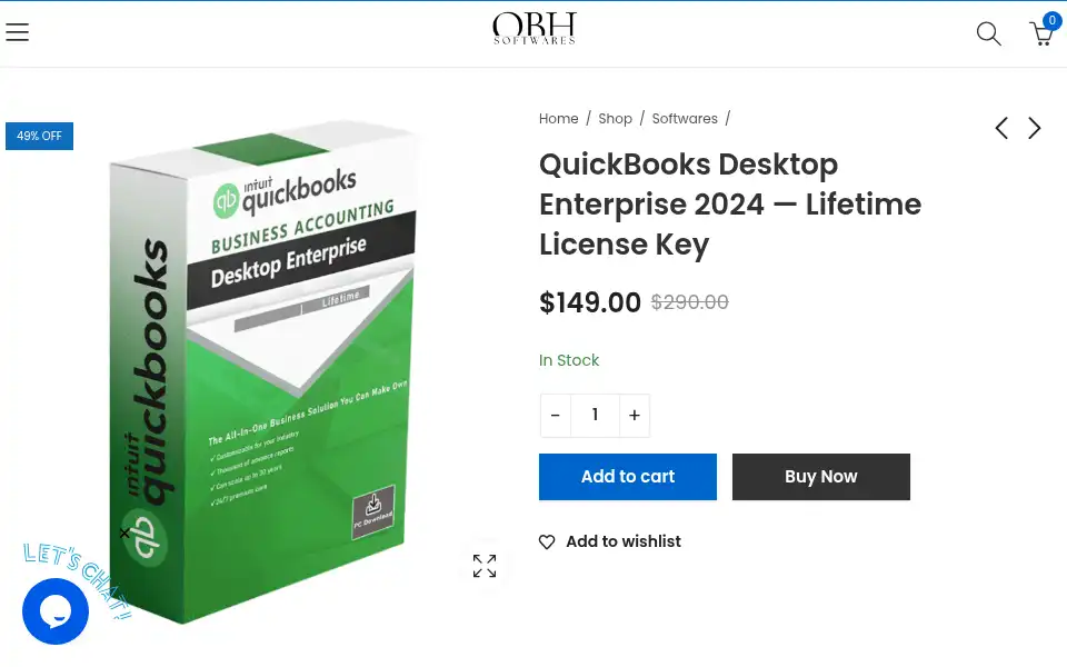Screenshot of obhsoftwares.com