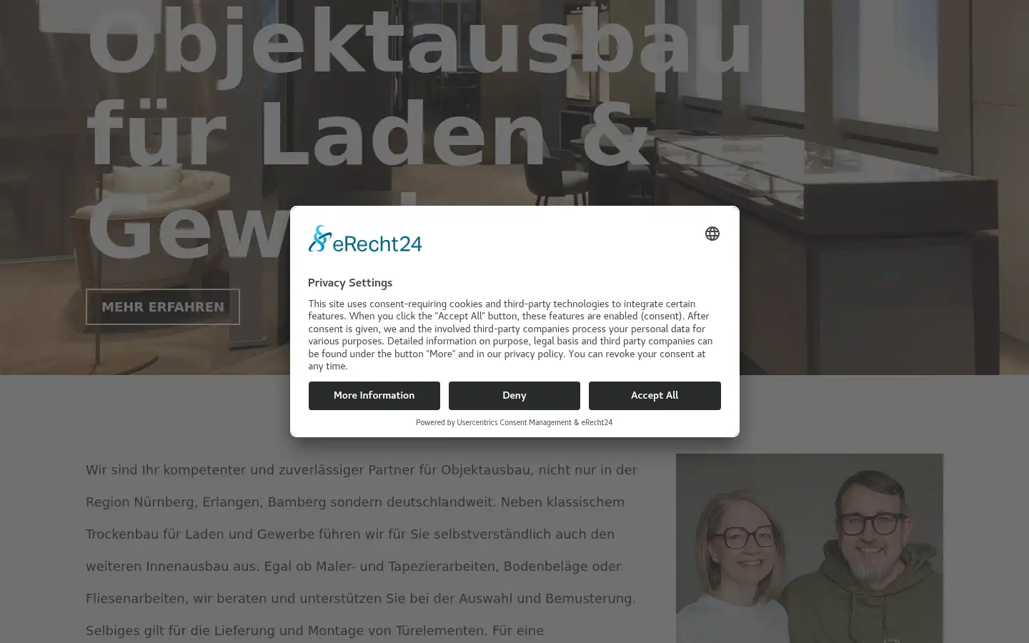 Screenshot of objektausbau-biermann.de
