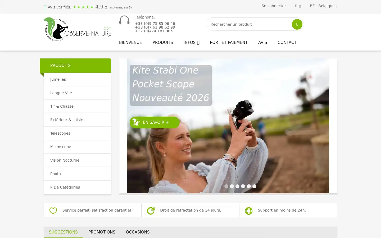 Screenshot of observe-nature.com