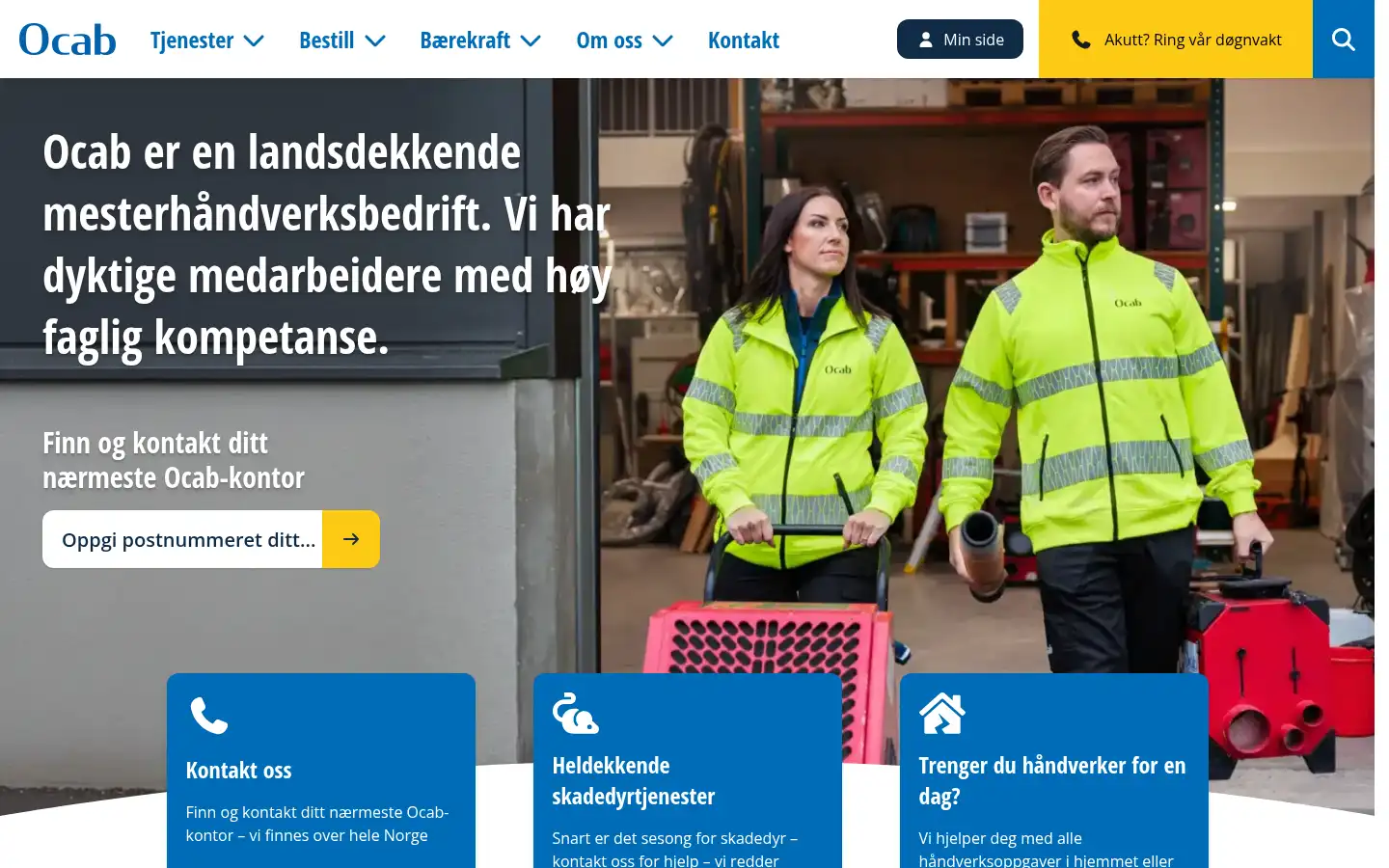 Screenshot of ocab.no