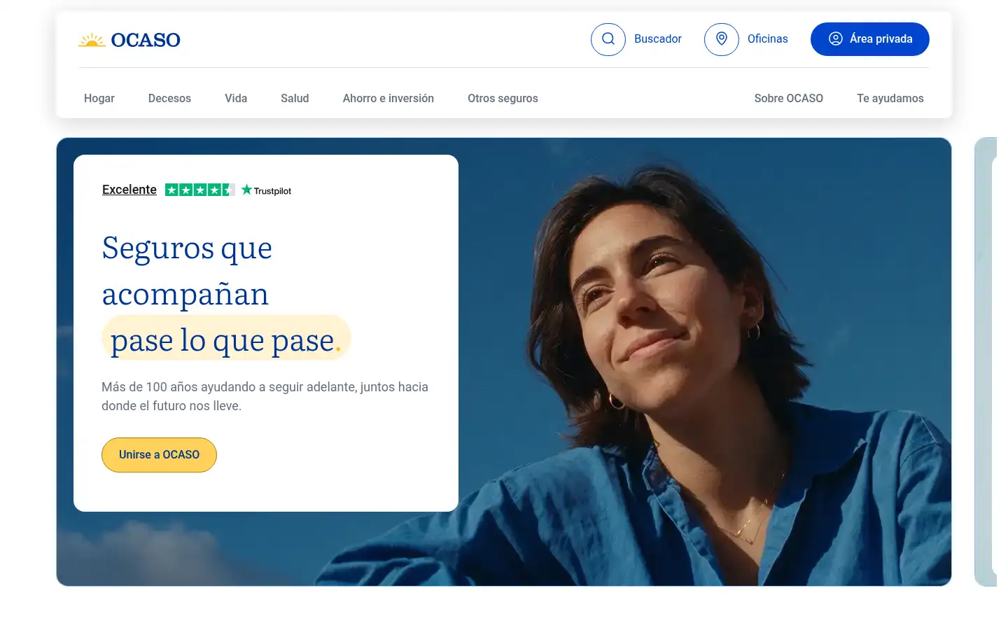 Screenshot of ocaso.es