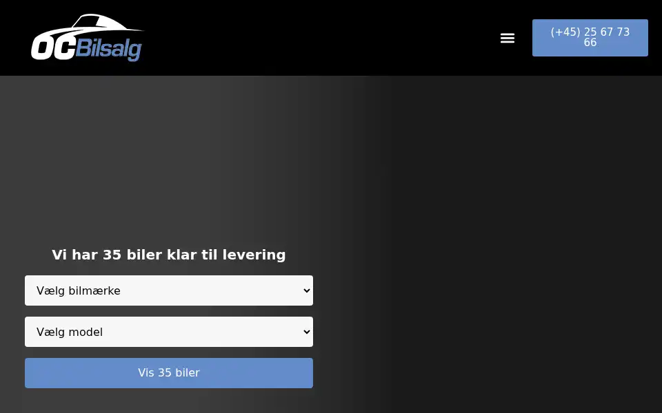 Screenshot of ocbilsalg.dk