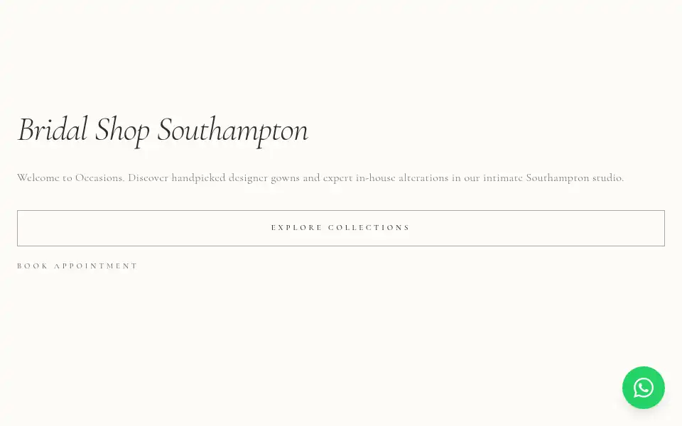 Screenshot of occasionsbridalfareham.co.uk