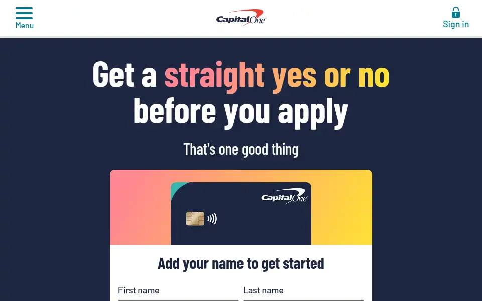 Screenshot of oceancreditcard.capitalone.co.uk