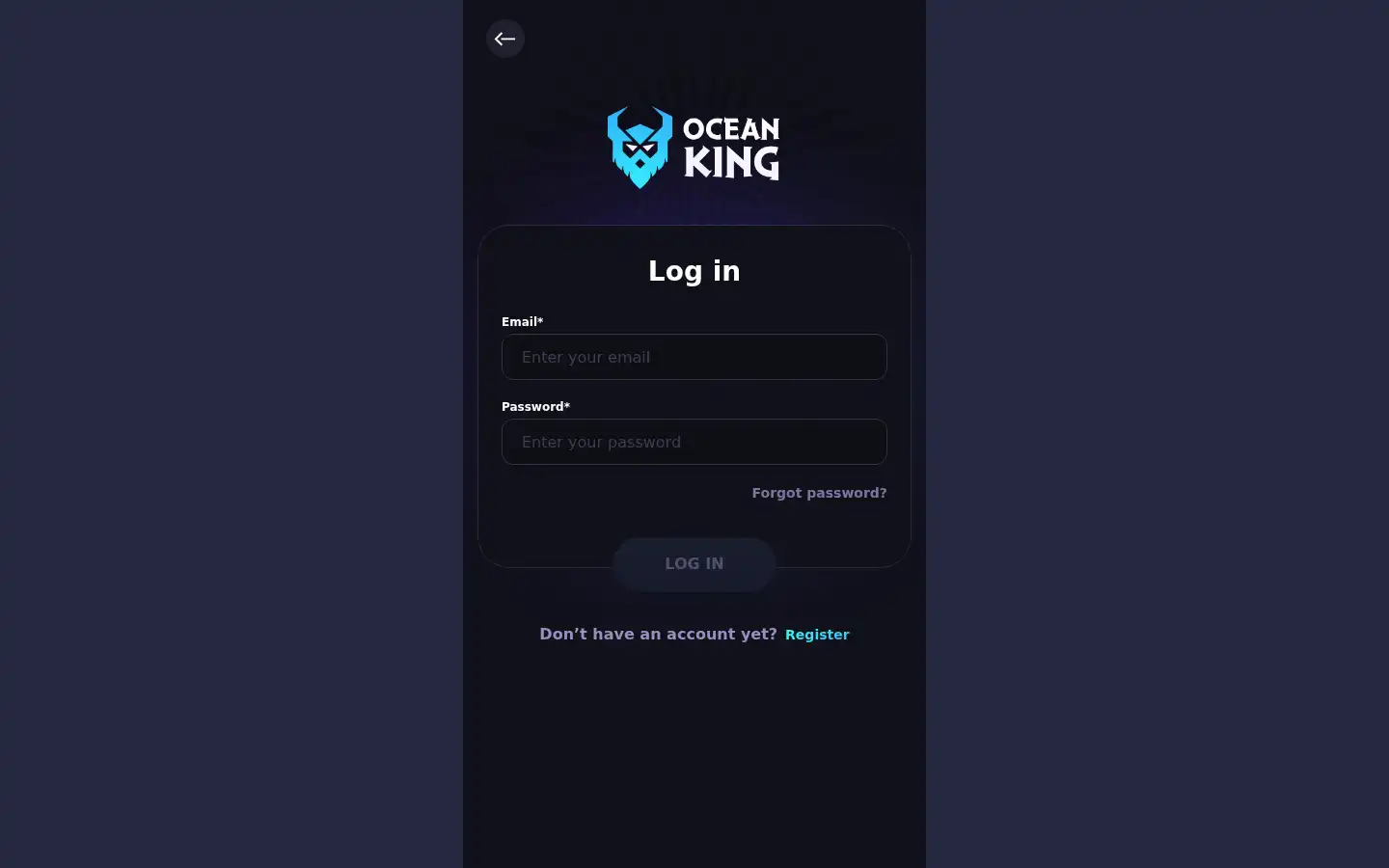 Screenshot of oceanking.io