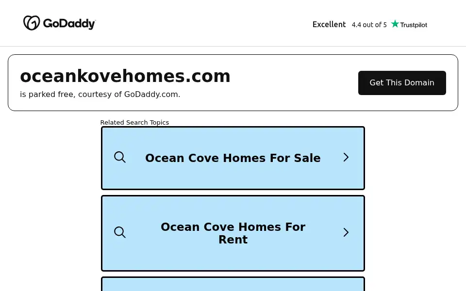 Screenshot of oceankovehomes.com