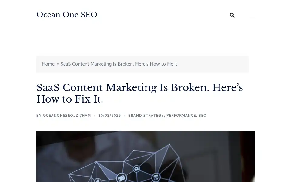 Screenshot of oceanoneseo.com