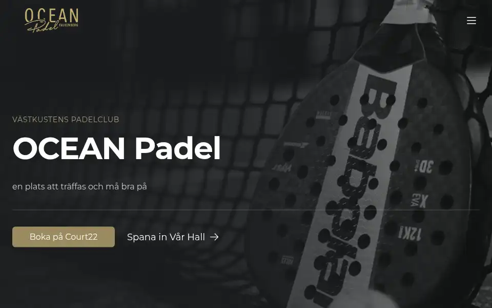 Screenshot of oceanpadel.se