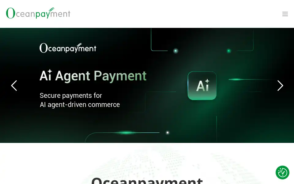 Screenshot of oceanpayment.com