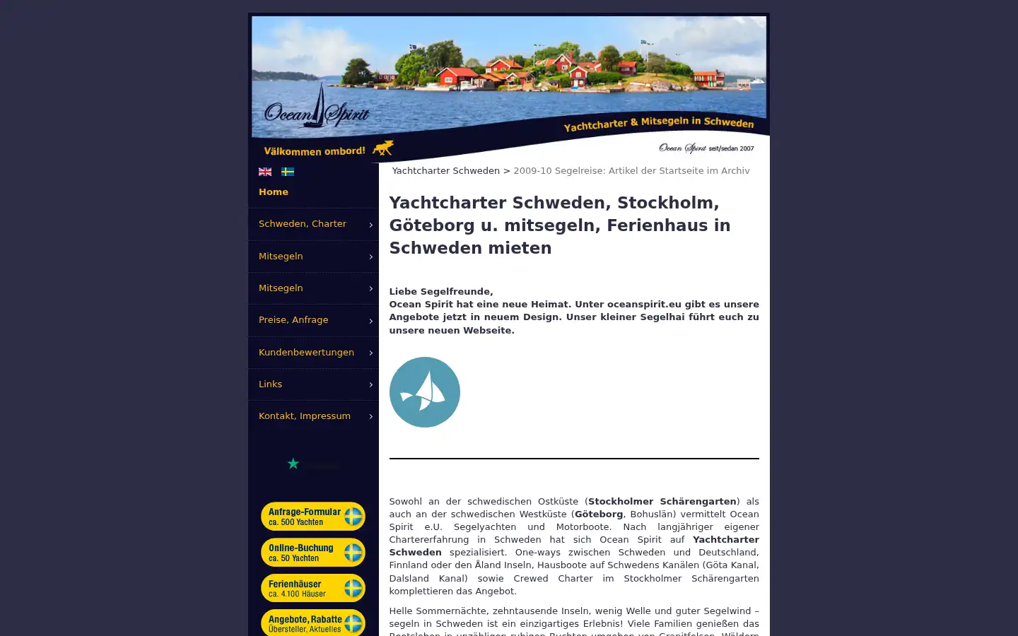 Screenshot of oceanspirit.at
