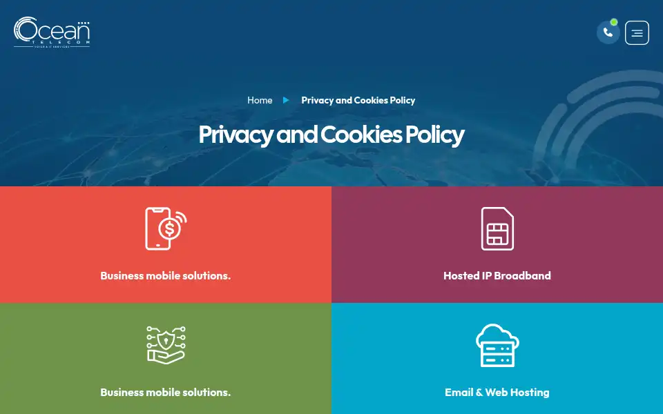 Screenshot of oceantele.com