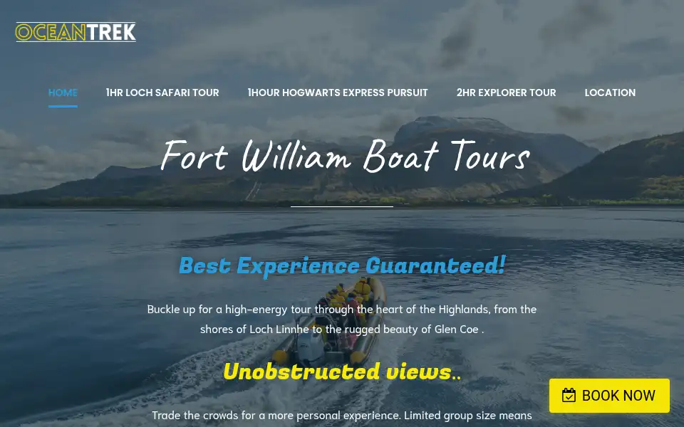 Screenshot of oceantrek.co.uk