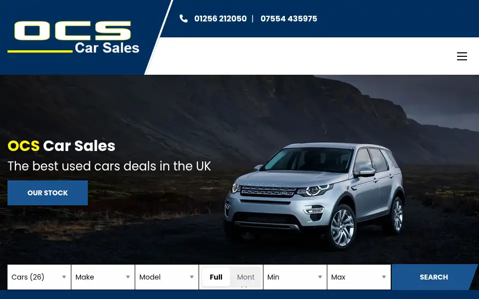 Screenshot of ocscarsales.co.uk