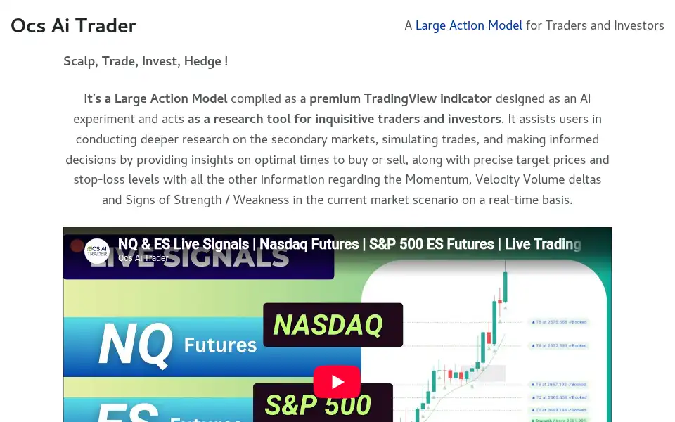Screenshot of ocstrader.com