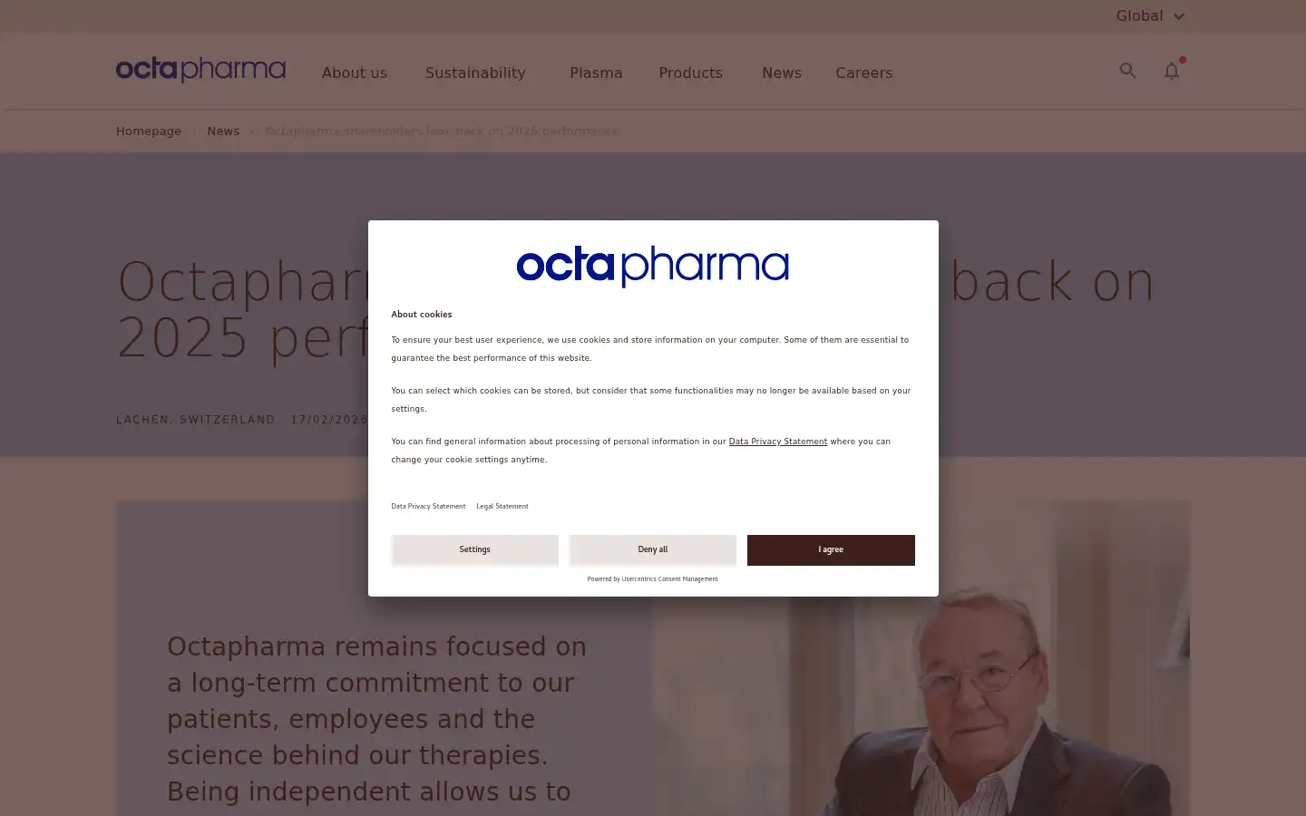 Screenshot of octapharma.com