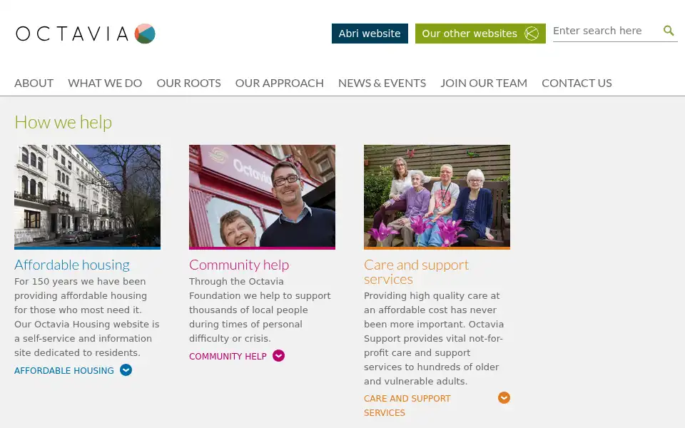 Screenshot of octavia.org.uk