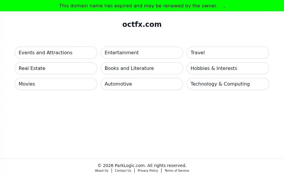 Screenshot of octfx.com