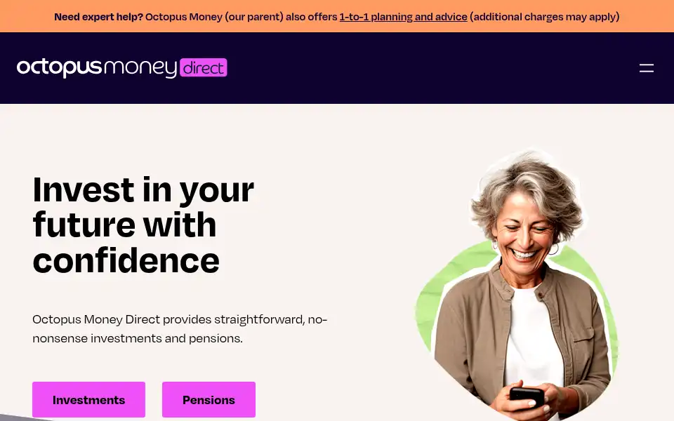 Screenshot of octopusmoneydirect.com