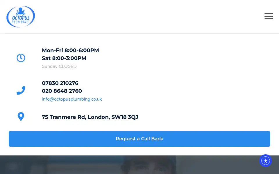 Screenshot of octopusplumbing.co.uk