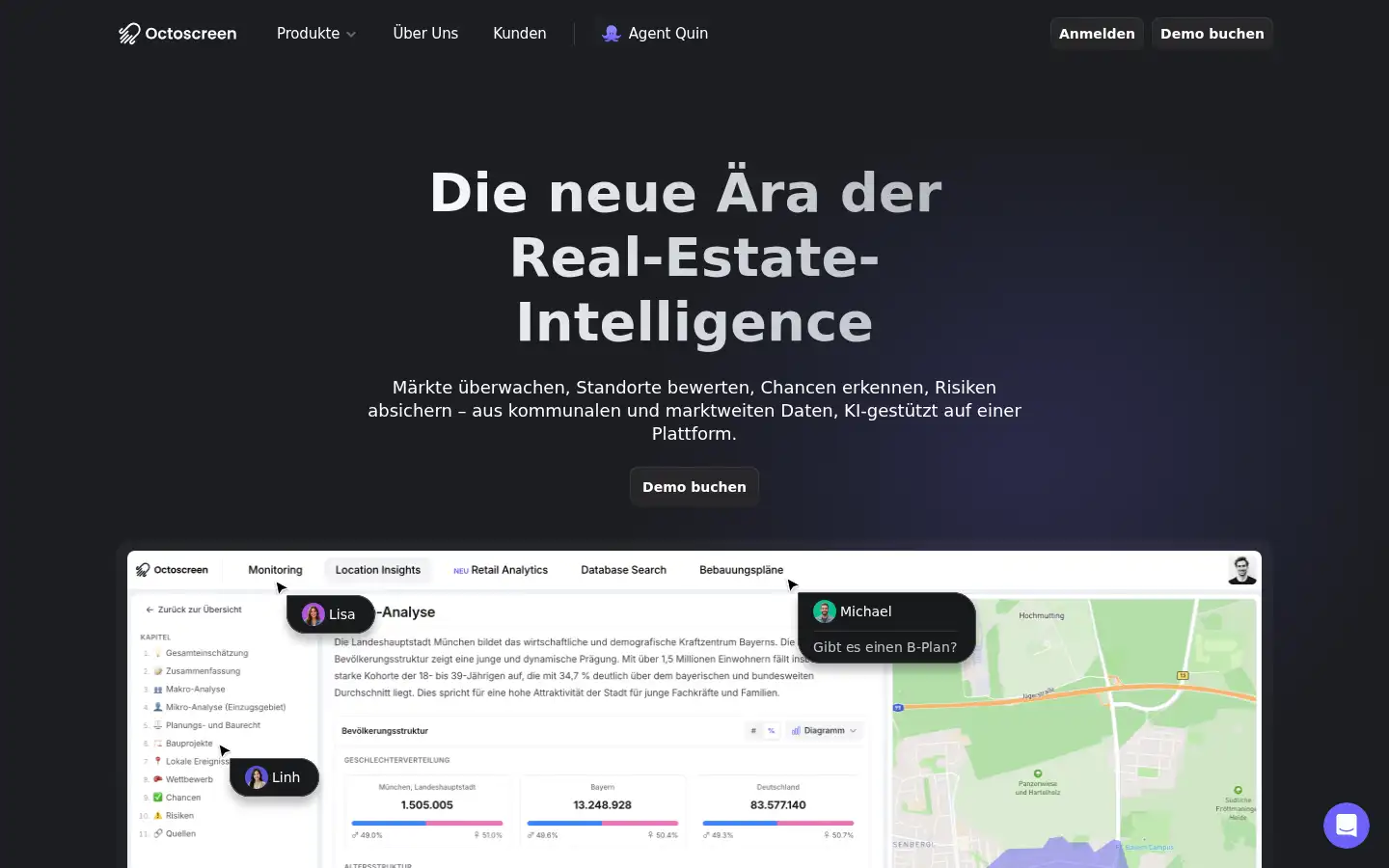 Screenshot of octoscreen.de